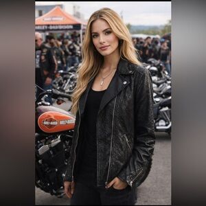 Anthropologie NWT Faux Leather Eyelet Jacket Size L.